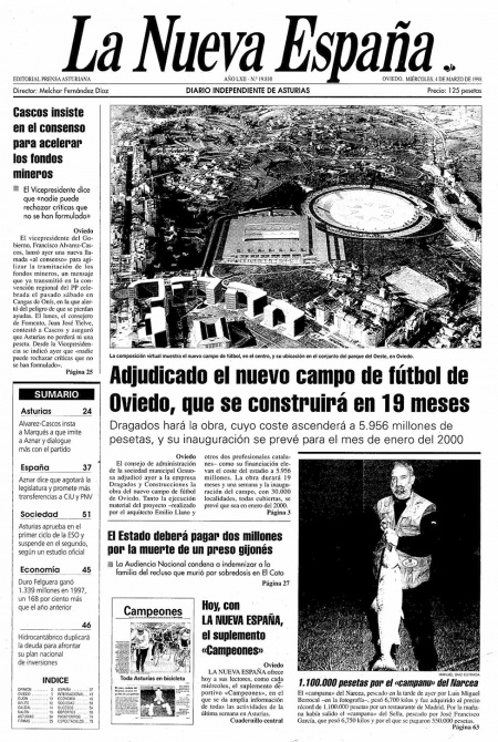 Portada Miércoles 4 de  de 1998