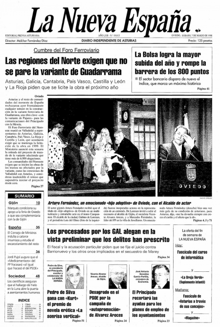 Portada Sábado 7 de  de 1998