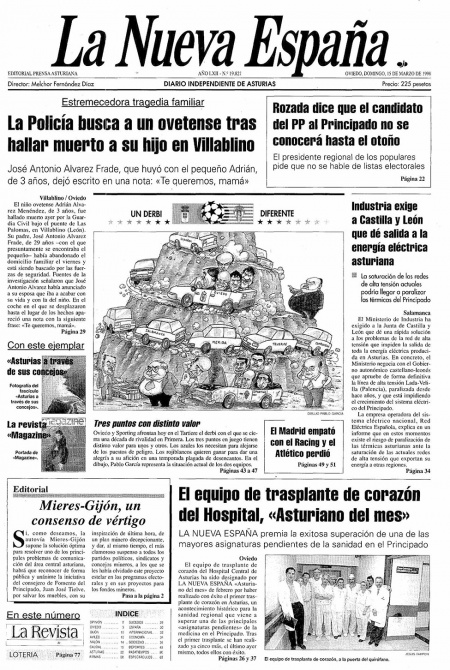 Portada Domingo 15 de  de 1998