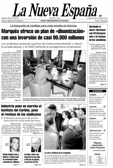 Portada Martes 17 de  de 1998