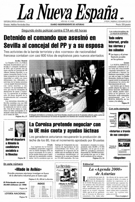 Portada Domingo 22 de  de 1998