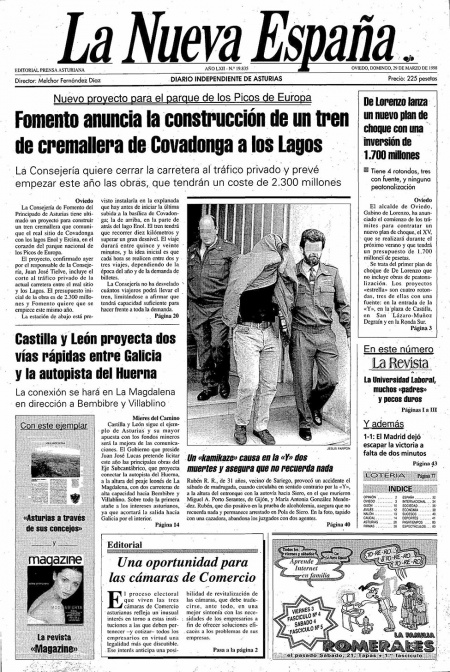 Portada Domingo 29 de  de 1998