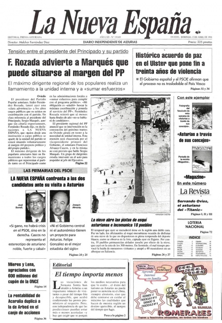 Portada Domingo 12 de  de 1998