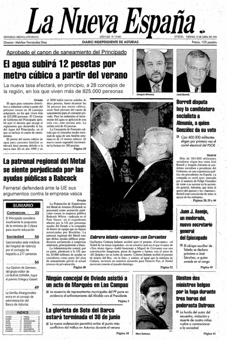 Portada Viernes 24 de  de 1998