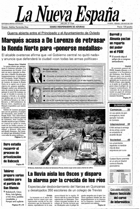 Portada Viernes 1 de  de 1998