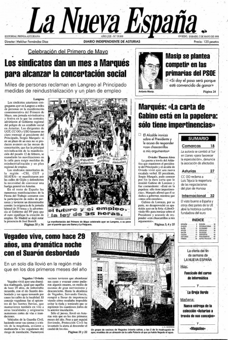 Portada Sábado 2 de  de 1998