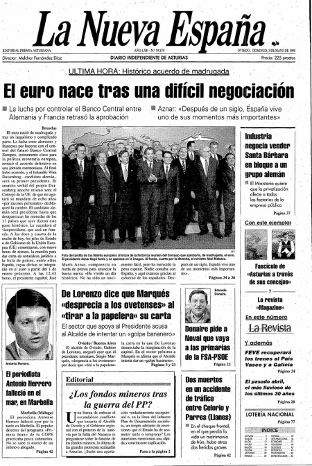 Portada Domingo 3 de  de 1998