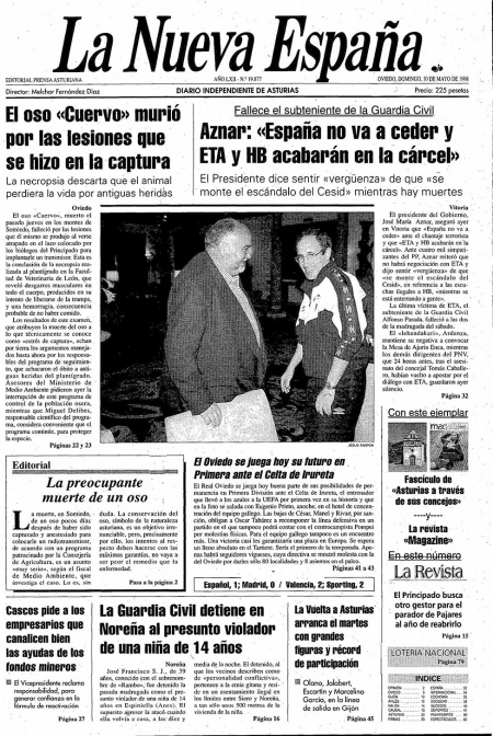 Portada Domingo 10 de  de 1998