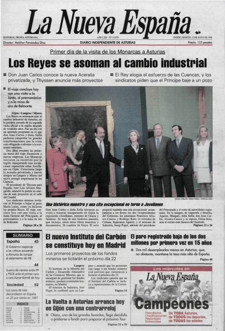 Portada Martes 12 de  de 1998