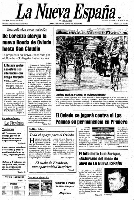 Portada Domingo 17 de  de 1998