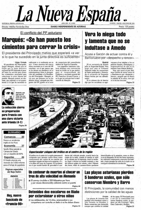 Portada Jueves 4 de  de 1998