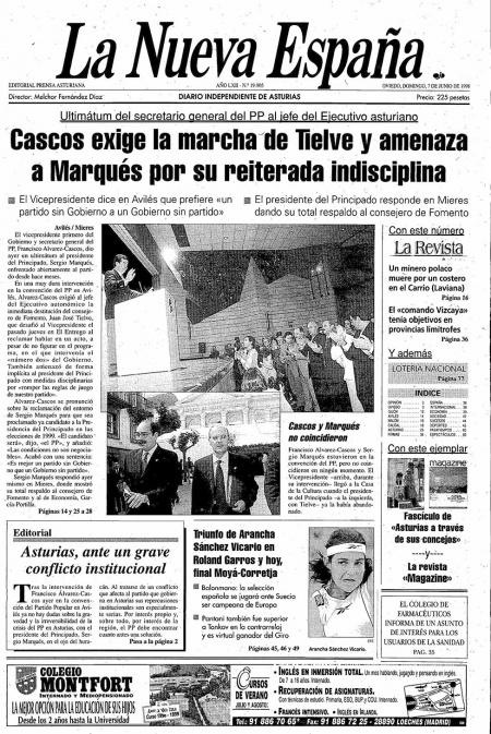 Portada Domingo 7 de  de 1998