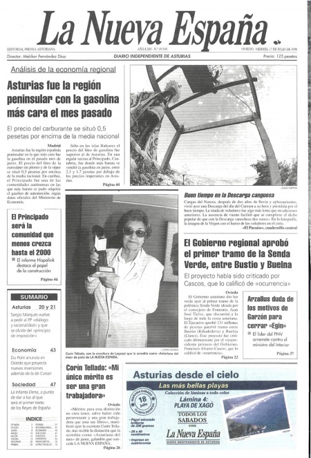 Portada Viernes 17 de  de 1998