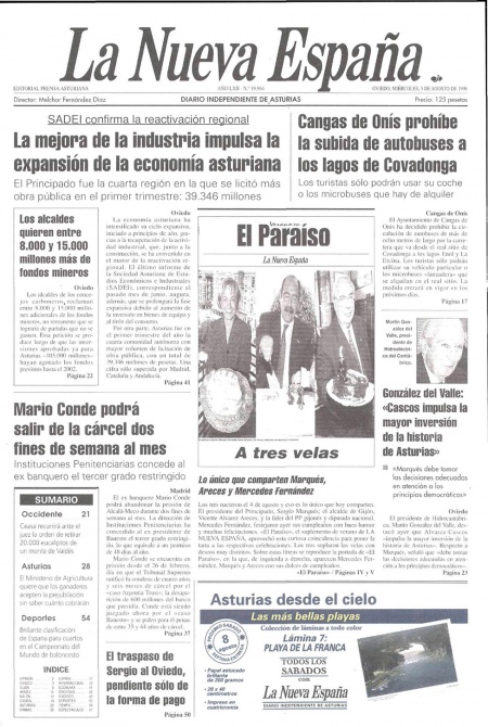 Portada Miércoles 5 de  de 1998