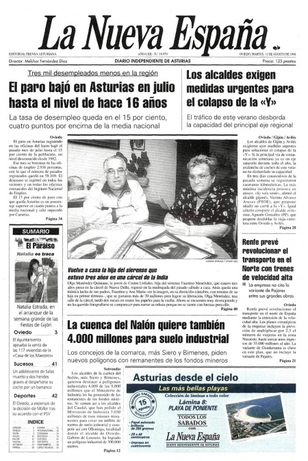 Portada Martes 11 de  de 1998