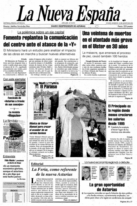 Portada Domingo 16 de  de 1998