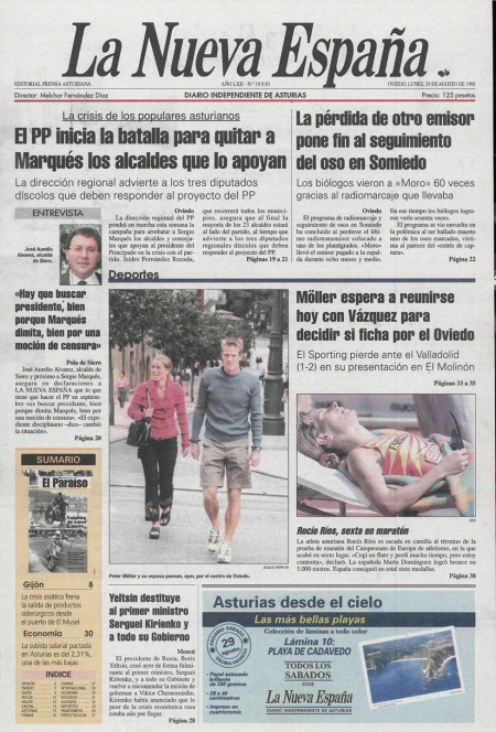Portada Lunes 24 de  de 1998