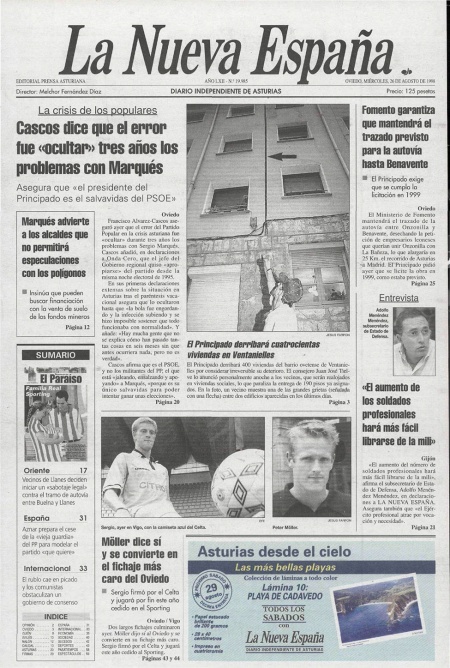 Portada Miércoles 26 de  de 1998