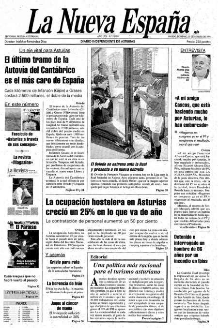 Portada Domingo 30 de  de 1998