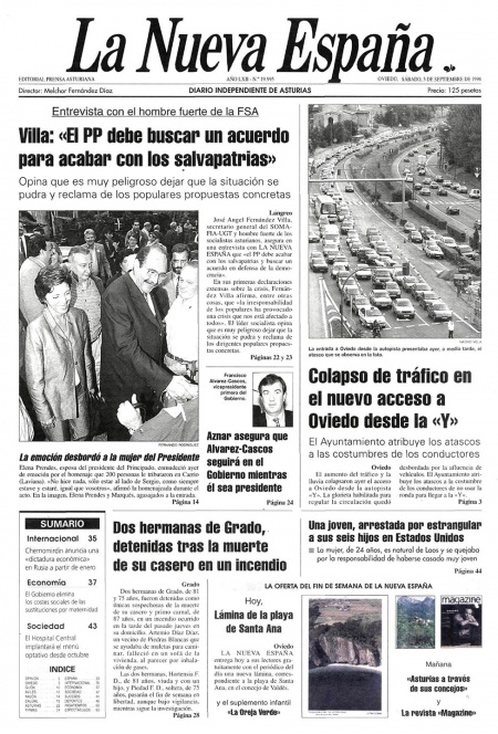 Portada Sábado 5 de  de 1998