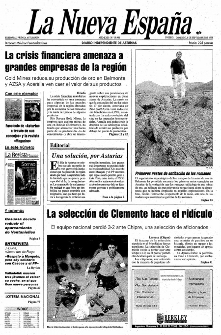 Portada Domingo 6 de  de 1998