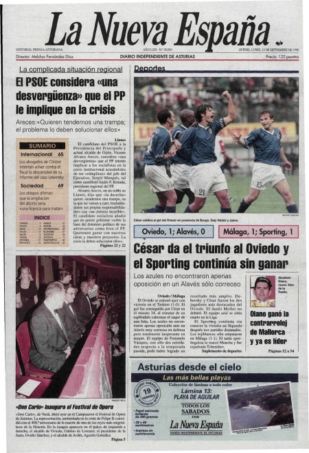 Portada Lunes 14 de  de 1998