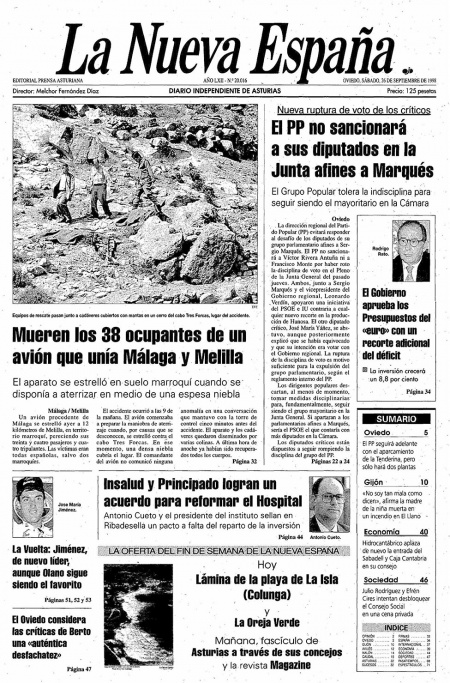 Portada Sábado 26 de  de 1998
