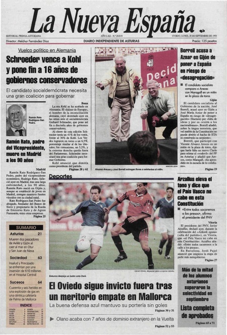 Portada Lunes 28 de  de 1998