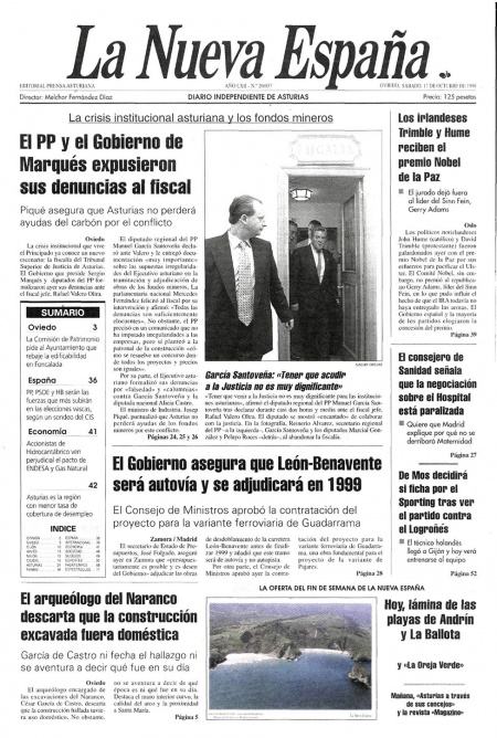 Portada Sábado 17 de Octubre de 1998