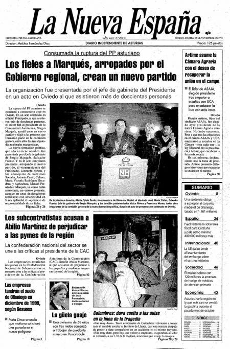 Portada Martes 24 de Noviembre de 1998
