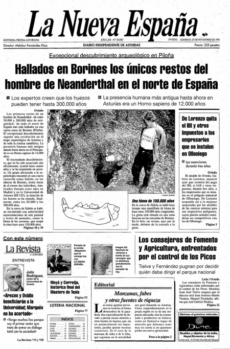 Portada Domingo 29 de Noviembre de 1998