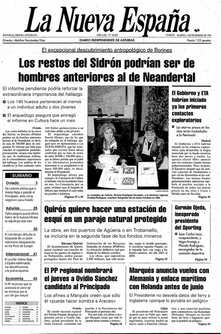 Portada Martes 1 de Diciembre de 1998