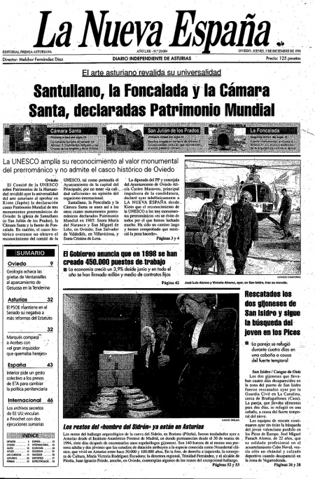 Portada Jueves 3 de Diciembre de 1998