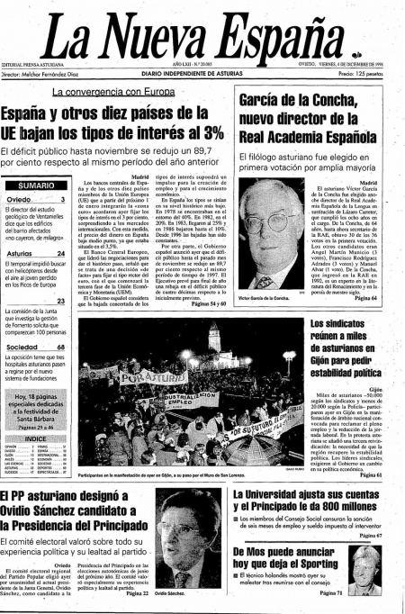 Portada Viernes 4 de Diciembre de 1998
