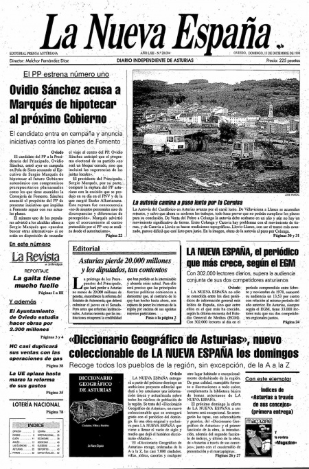 Portada Domingo 13 de Diciembre de 1998