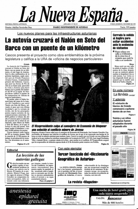 Portada Domingo 3 de  de 1999
