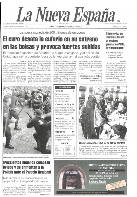 Portada Martes 5 de  de 1999