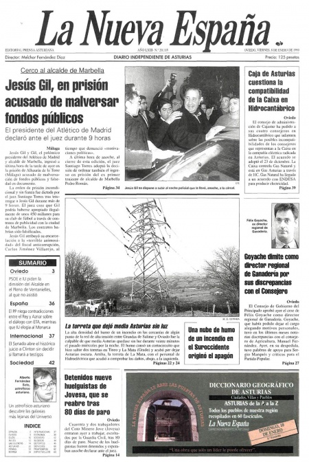 Portada Viernes 8 de  de 1999