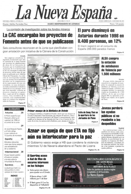 Portada Miércoles 13 de  de 1999