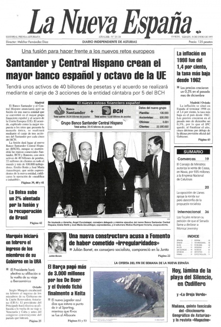 Portada Sábado 16 de  de 1999