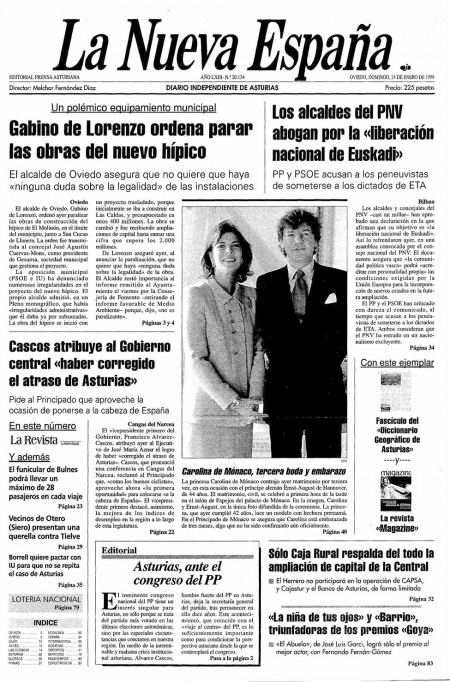 Portada Domingo 24 de  de 1999