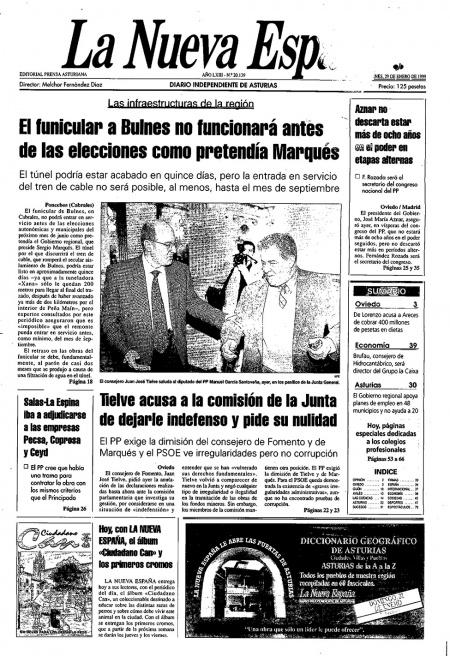 Portada Viernes 29 de  de 1999