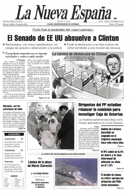 Portada Sábado 13 de  de 1999