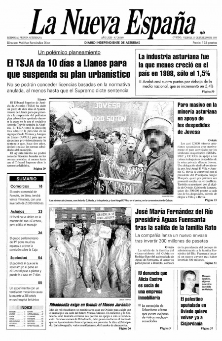 Portada Viernes 19 de  de 1999