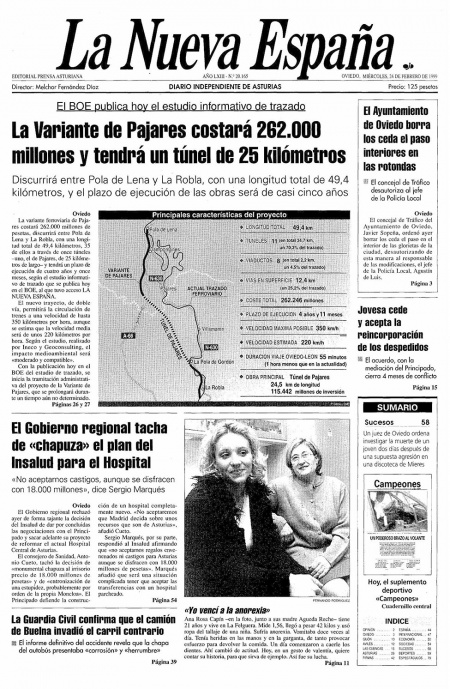 Portada Miércoles 24 de  de 1999
