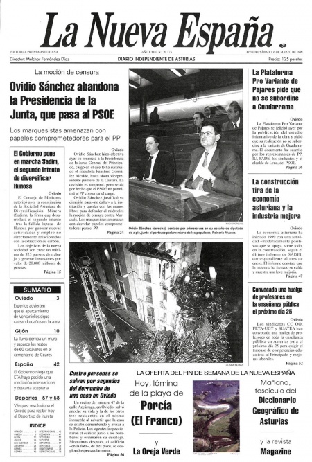 Portada Sábado 6 de  de 1999