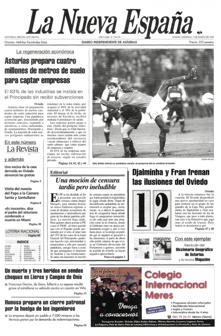 Portada Domingo 7 de  de 1999