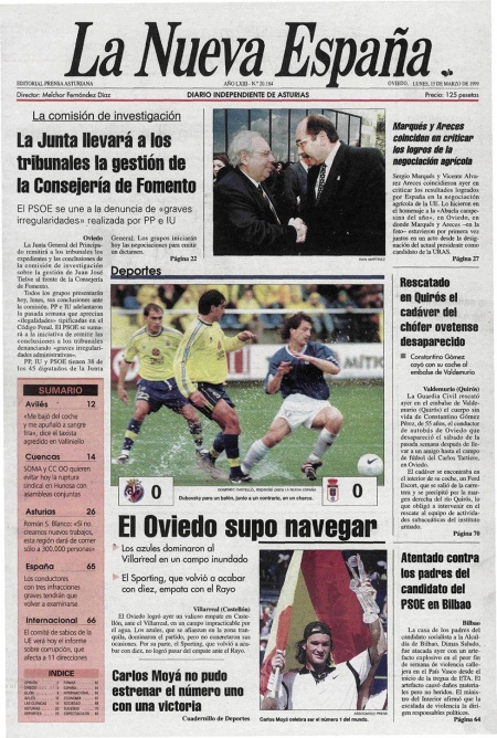 Portada Lunes 15 de  de 1999