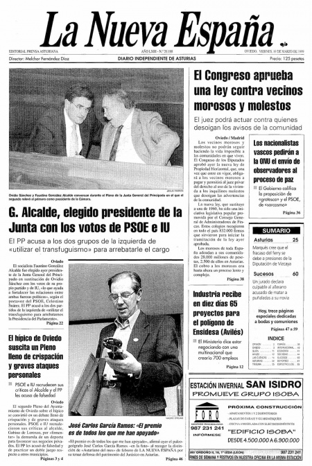 Portada Viernes 19 de  de 1999