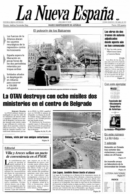 Portada Domingo 4 de  de 1999